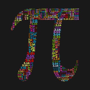Pi T-Shirt with the Letter Pi Containing the Value of Pi T-Shirt