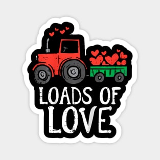 Loads Of Love Tractor Cute Valentines Day Truck Toddler Boys Magnet