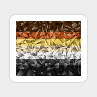 Abstract Fractal Triangles Gay Bear Pride Flag Pattern Magnet