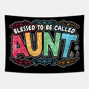 Blessed to be Called Aunt Floral Style Tapestry