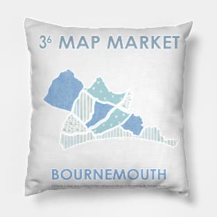 Bournemouth Map - Full Size Pillow