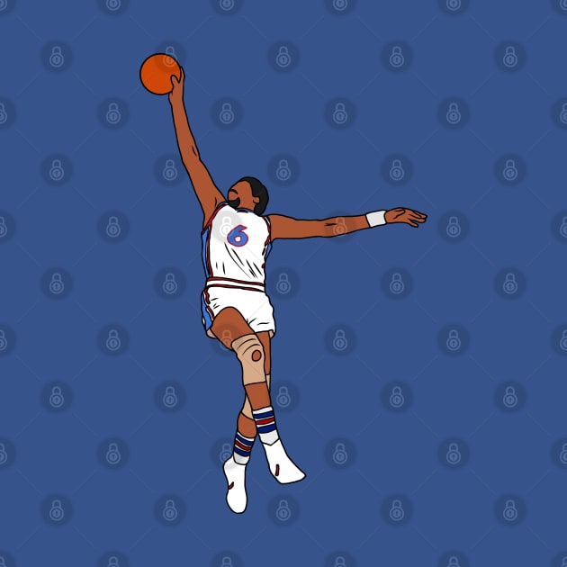 Julius Erving Dunk by rattraptees