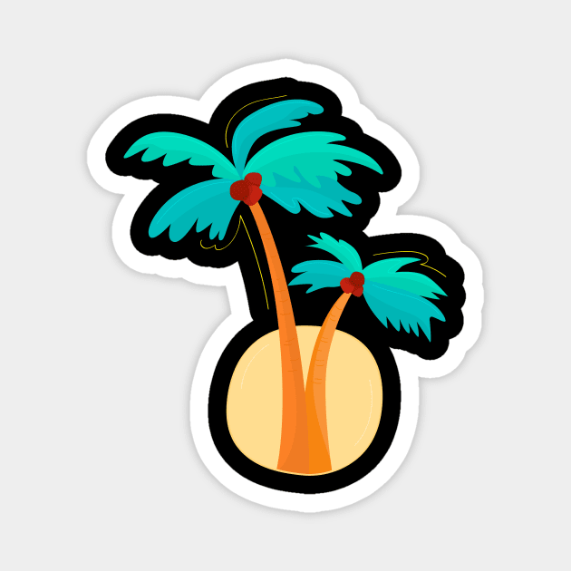 Palm Trees Magnet by fromherotozero