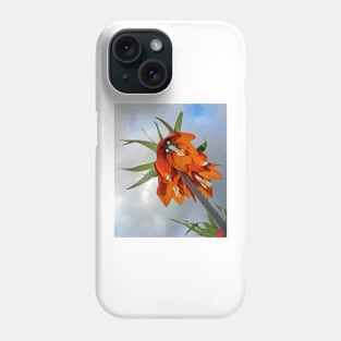 Orange Fritillaria from underneath Phone Case