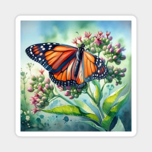 Pop Monarch - Watercolor Butterfly Magnet