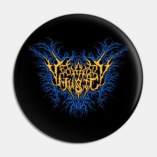 JEOPARDY MUSIC death metal logo - Classic Color Pin