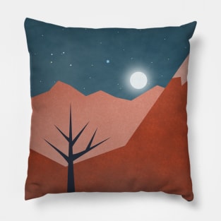 Landscape of mountainous at night Pillow