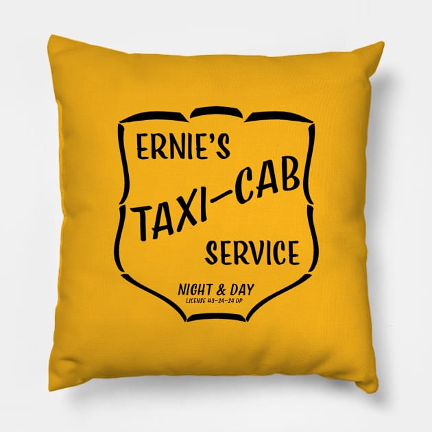 Ernie's Taxi-Cab Service Pillow by Vandalay Industries