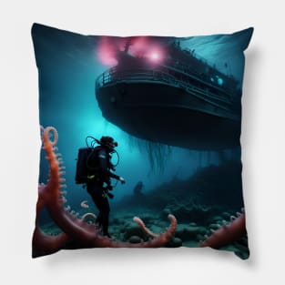 The Tentacle Ship Pillow