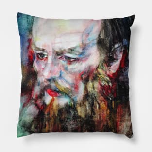 FYODOR DOSTOEVSKY watercolor portrait.3 Pillow