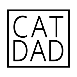 Cat Dad - Cool Square Form - Cat Owner & Cat Lover Gift For Men T-Shirt