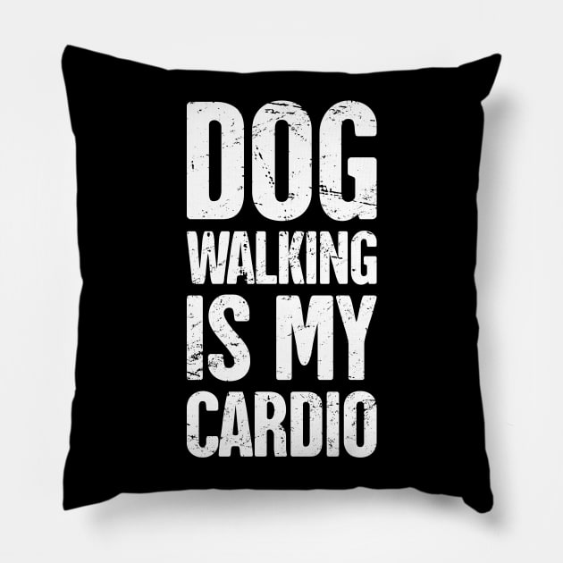 Funny Dog Walking Gift For Dog Walker Pillow by MeatMan