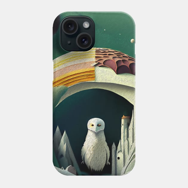 white owl xmas Phone Case by ANW