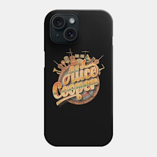 Tour Music Designs Vintage Retro - Singer Alice Cooper Phone Case
