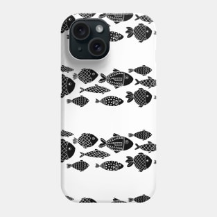 Fish Stripes Black Phone Case