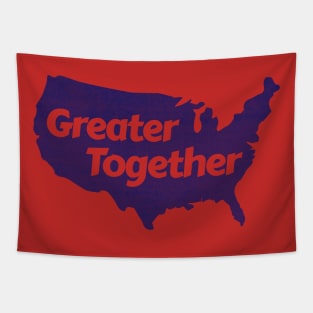 Greater Together (Blue, Distressed) Tapestry