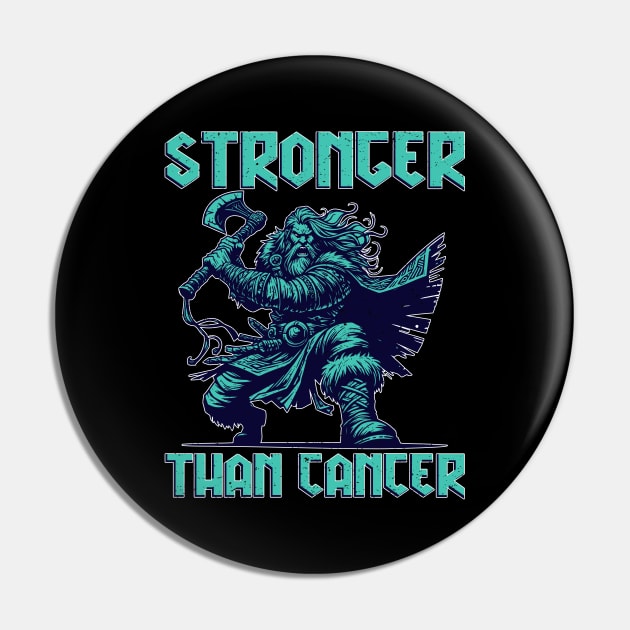 Stronger Than Cancer (distressed) Pin by DavesTees