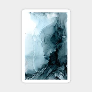 Blue Tides Abstract Ocean Flow Painting Magnet