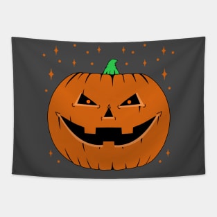 Halloween Magical Scary Pumpkin Tapestry