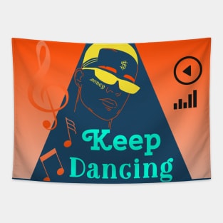 I'm happy with my own dance Tapestry