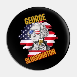 George Washington George Sloshington Drink Pin