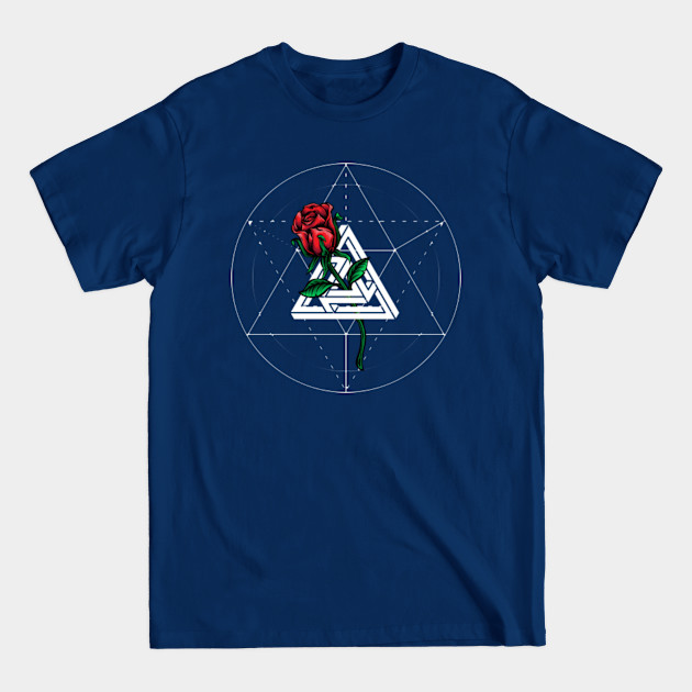 Discover Geometry and rose - Rose - T-Shirt