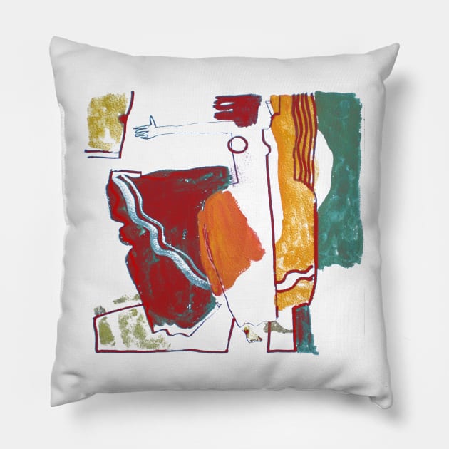 Colored skirts Pillow by nataly sova