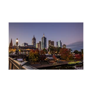 The Melbourne skyline from Princess Bridge, Victoria, Australia. T-Shirt