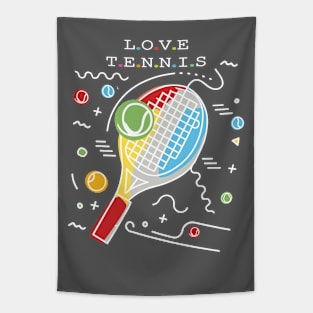 Love Tennis Tapestry