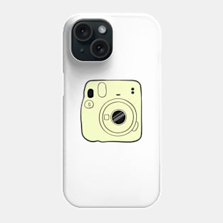 Yellow polaroid camera Phone Case