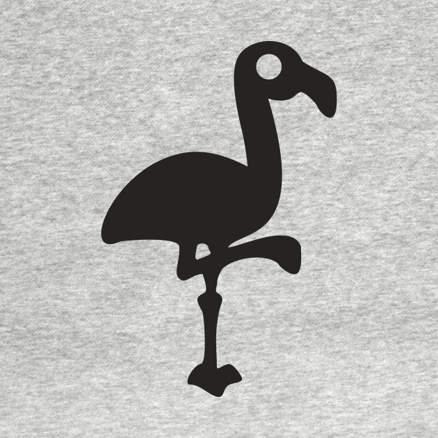 Simple Black Flamingo - Flamingo - T-Shirt