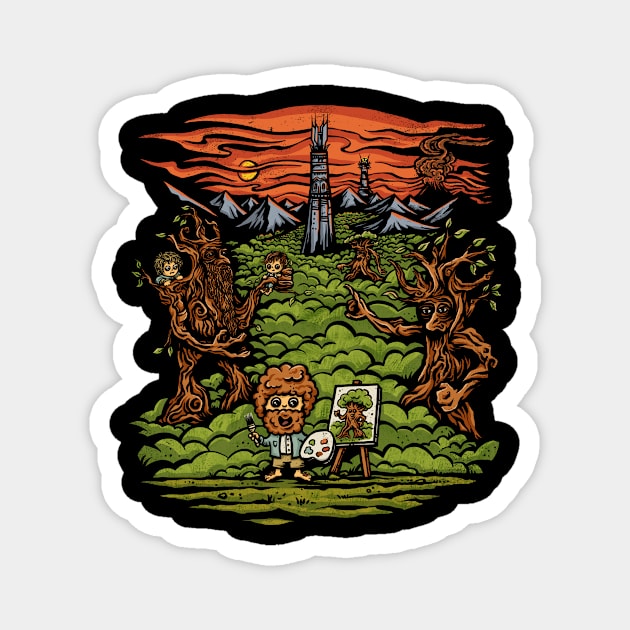 Not So Happy Little Trees Magnet by kg07_shirts