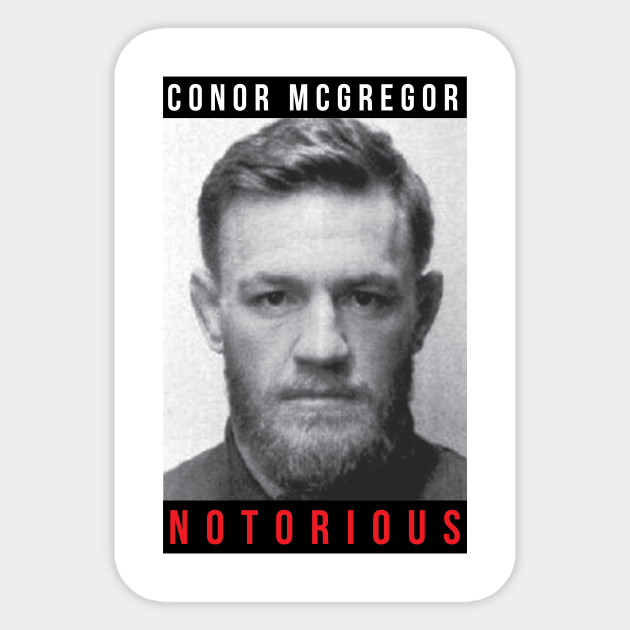 Conor McGregor Notorious Mugshot - Conor Mcgregor - Sticker
