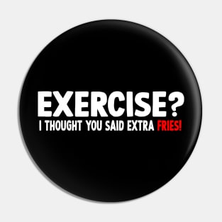 Exercise funny text Pin
