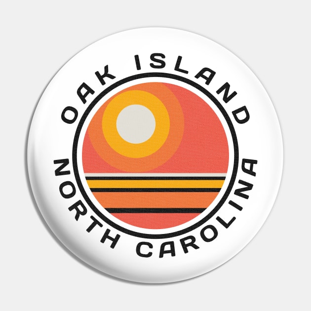 Oak Island, NC Summertime Vacationing Sunrise Pin by Contentarama