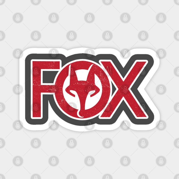 Fox '73 White/Red Magnet by NeuLivery