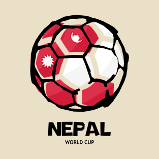 Nepal Football Country Flag T-Shirt