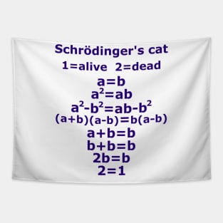 Physics nerd teacher saying Schrödinger's cat Tapestry