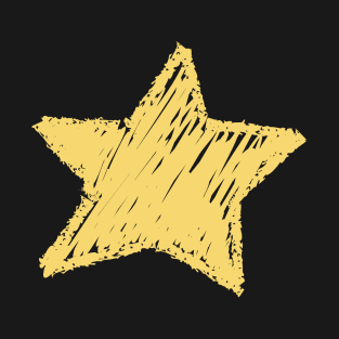 Gold Star Chalkboard Drawing T-Shirt