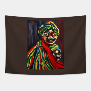 African Traditional Tribal Women Abstract Art Canvas Painting 8 Tapestry