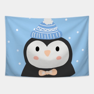 Christmas penguin Tapestry