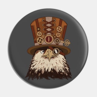 Steampunk Animal Eagle Vintage Art Gift Pin