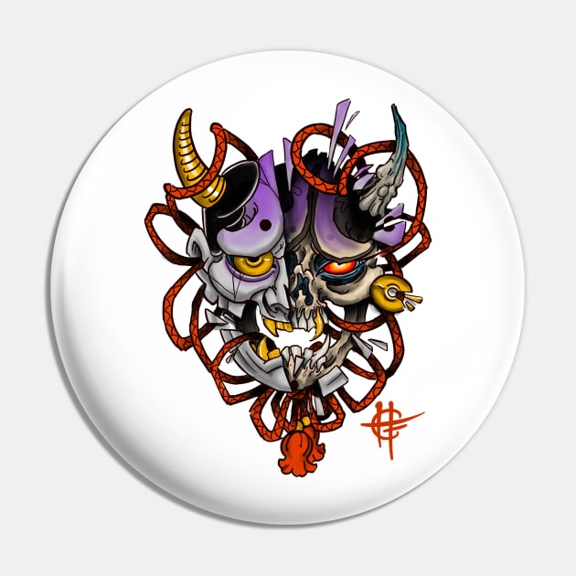 Cracked Hannya Pin by Hori Chou Tattoo