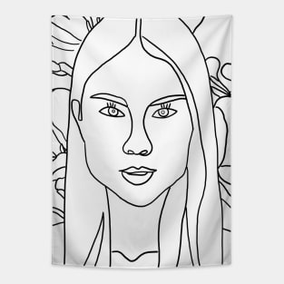 Woman face Tapestry