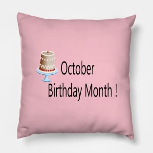 October Birthday Month Pillow