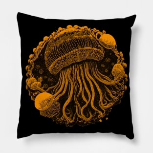 Retro Abstract Jellyfish Pillow