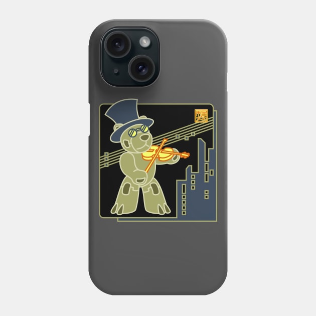 Busker Bear Phone Case by spotcolor