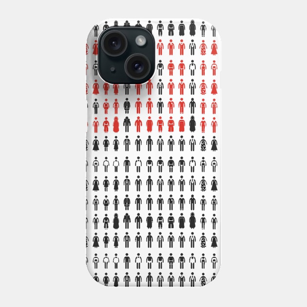 500 peoples Phone Case by unremarkable