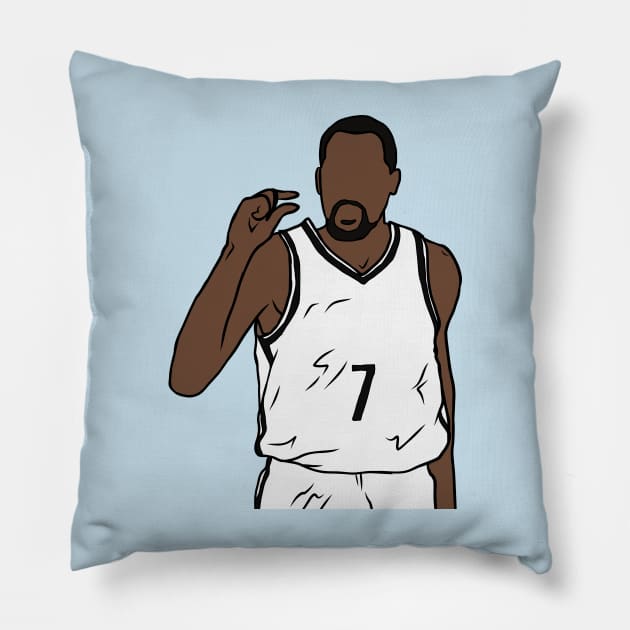 Kevin Durant "Trop Petit" Pillow by rattraptees