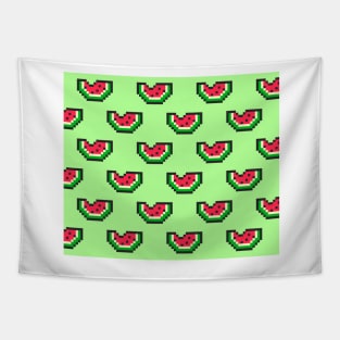 Pixel Watermelon Tapestry